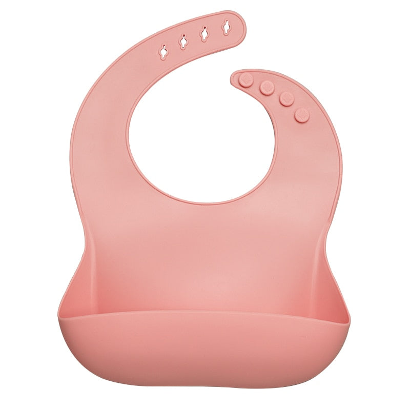 Fashionable Silicon Breastplate Baby Bib Waterproof Solid Infant Bandana Bibs Newborn Feeding Burp Cloth Drooling Scarf Dropship