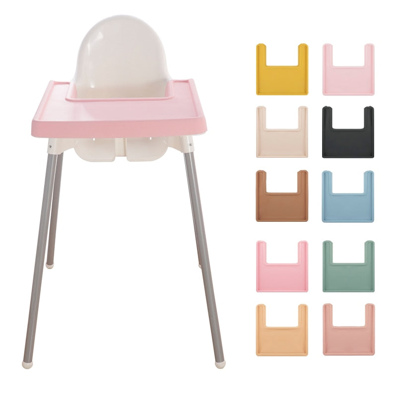 10 Color Silicone Children's Placemat Standard High Chair Full-covered Table Mat Easy To Clean BPA Free Customizable Logo