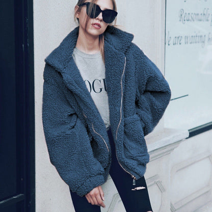 Women Elegant Faux Fur Coat