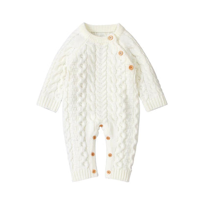 Baby Rompers Long Sleeve Winter Warm Knitted Infant Kids Boys Girls Jumpsuits Toddler Sweaters Outfits Autumn Children's Clothes