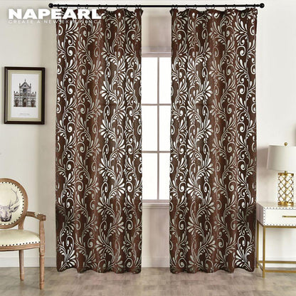 Ready Made Semi-Blackout Curtains Blind Panel Fabrics for Window Modern Living Room Treatment Purple Black White