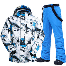 将图片加载到图库查看器，Ski Suit Men Winter Warm Windproof Waterproof Outdoor Sports Snow Jackets and Pants Hot Ski Equipment Snowboard Jacket Men Brand
