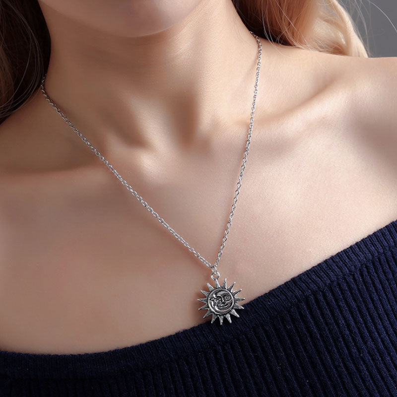 Smiley Face Sun Necklace