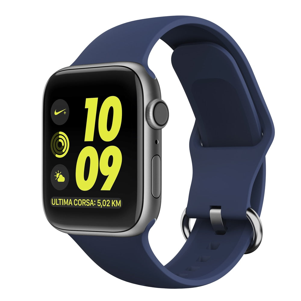 Silicone strap for Apple watch band 44mm 40mm iWatch band 38mm 42mm Sport watchband belt bracelet Apple watch series 3 4 5 se 6