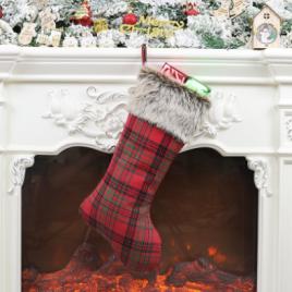Holiday Christmas bag Stocking Ornament Chrismas Decorations for Home Christmas Tree Ornaments Gift Holders Large Stockings