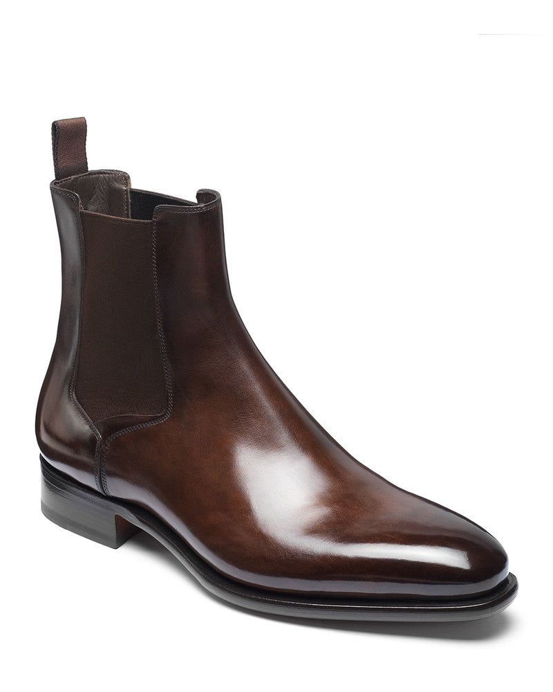 Men New Fashion Pu Leather Slip-on Ankle Boots Pointed Toe Low Heel Shoes Male Casual Classic Retro Style Chelsea Boots TV809