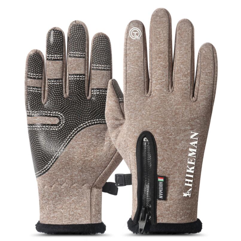 CUHAKCI Winter Mittens Touched Screen Gloves Waterproof Men Women Warm Windproof Bicycle Anti Slip Ski Cycling Glove