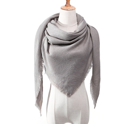 Designer 2020 knitted spring winter women scarf plaid warm cashmere scarves shawls luxury brand neck bandana pashmina lady wrap