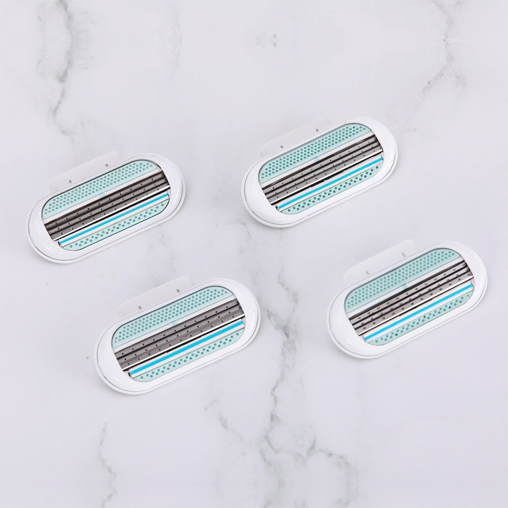 Female Safety Razor Blades Beauty Shaving For Women 3 Layer Blade Shaver Razor Blade Replacement Head For Gillette Venus