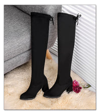 Load image into Gallery viewer, oymlg2020 Fashion Women Boots Spring Winter Over The Knee Heels Quality Suede Long Comfort Square Botines Mujer Thigh High Boots
