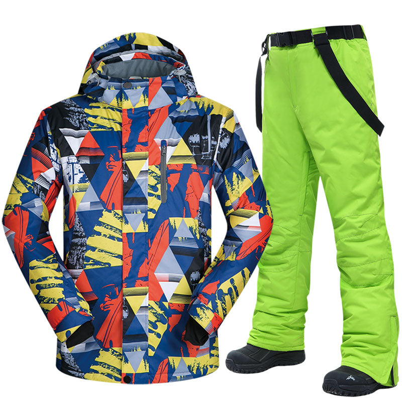 Ski Suit Men Winter Warm Windproof Waterproof Outdoor Sports Snow Jackets and Pants Hot Ski Equipment Snowboard Jacket Men Brand