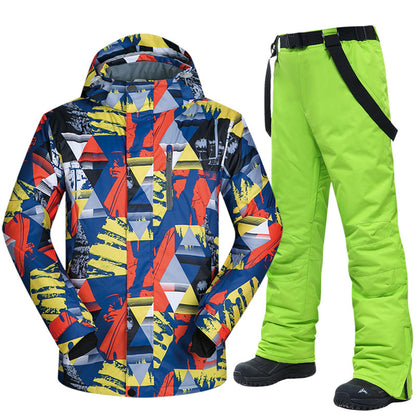Ski Suit Men Winter Warm Windproof Waterproof Outdoor Sports Snow Jackets and Pants Hot Ski Equipment Snowboard Jacket Men Brand