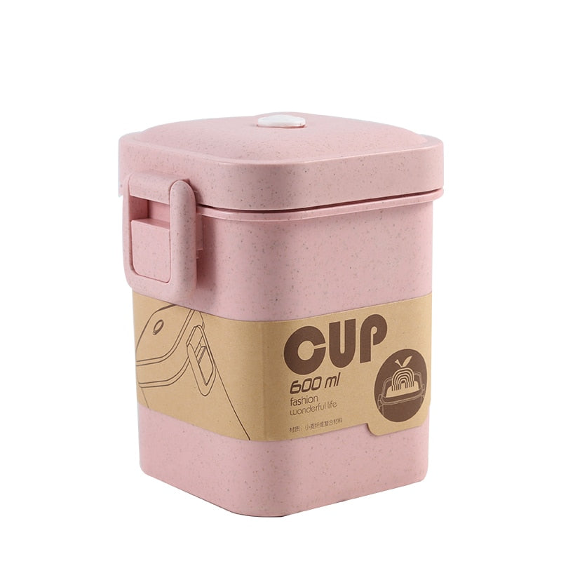 Wheat Straw Lunch Box Healthy Material Bento Boxes Microwave Dinnerware Food Storage Container Lunchbox
