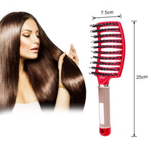 Charger l&#39;image dans la galerie, Hair Brush Scalp Massage Comb Hairbrush Bristle&amp;Nylon Women Wet Curly Detangle Hair Brush for Salon Hairdressing Styling Tools
