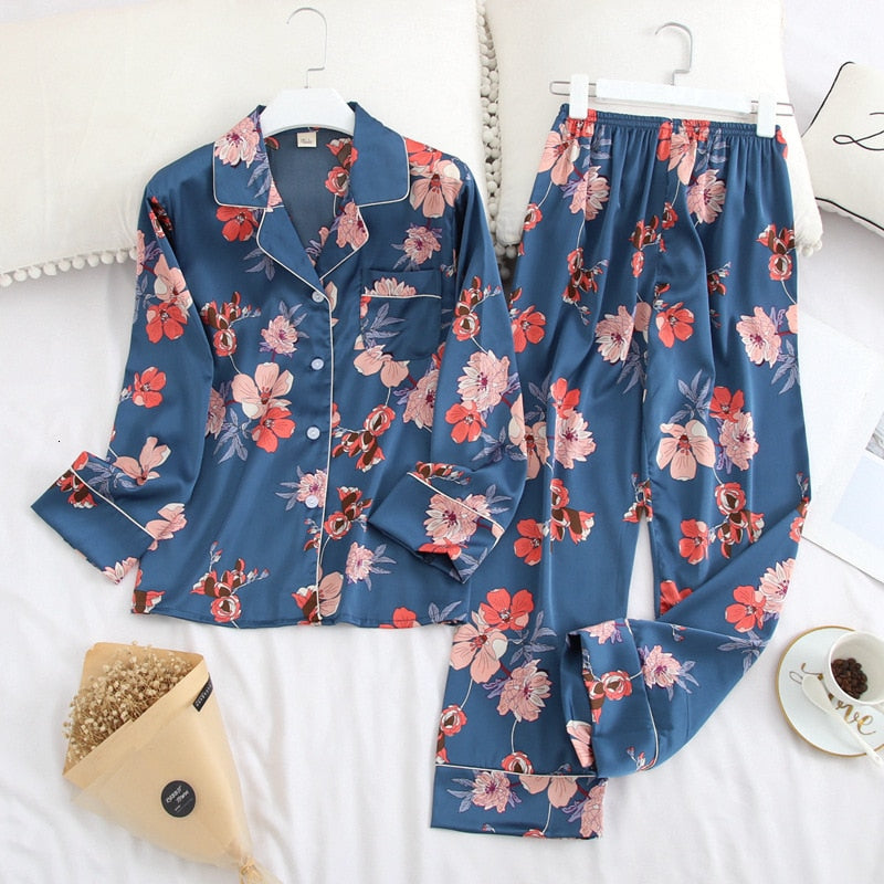 Long Sleeve Ice Silk Trousers