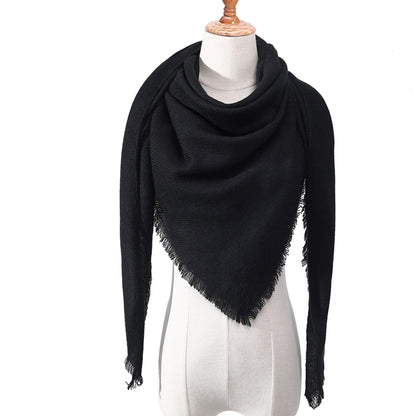 Designer 2020 knitted spring winter women scarf plaid warm cashmere scarves shawls luxury brand neck bandana pashmina lady wrap