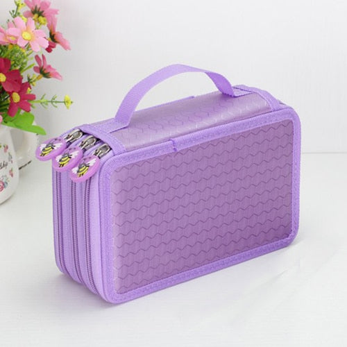 36/48/72 Holes Oxford School Pencil Case Kawaii Penalty Pencilcase Large Pen Bag Box Multi Kids Multifunction Stationery Pouch