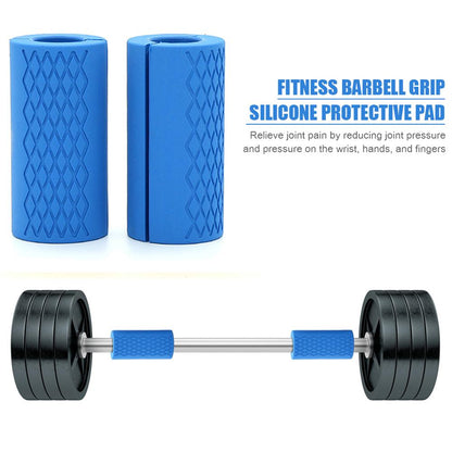 1 Pair Dumbbell Thick Bar Handles Gym Weightlifting Support Silicon Anti-Slip Protect Pad Body Building Fitness Equipment
