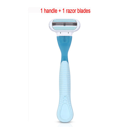 Female Safety Razor Blades Beauty Shaving For Women 3 Layer Blade Shaver Razor Blade Replacement Head For Gillette Venus