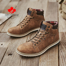 将图片加载到图库查看器，DECARSDZ Men Boots 2021 Spring New Fashion Shoes Man Outdoor Comfy Classic Male Shoes Durable Outsole Men Casual Boots
