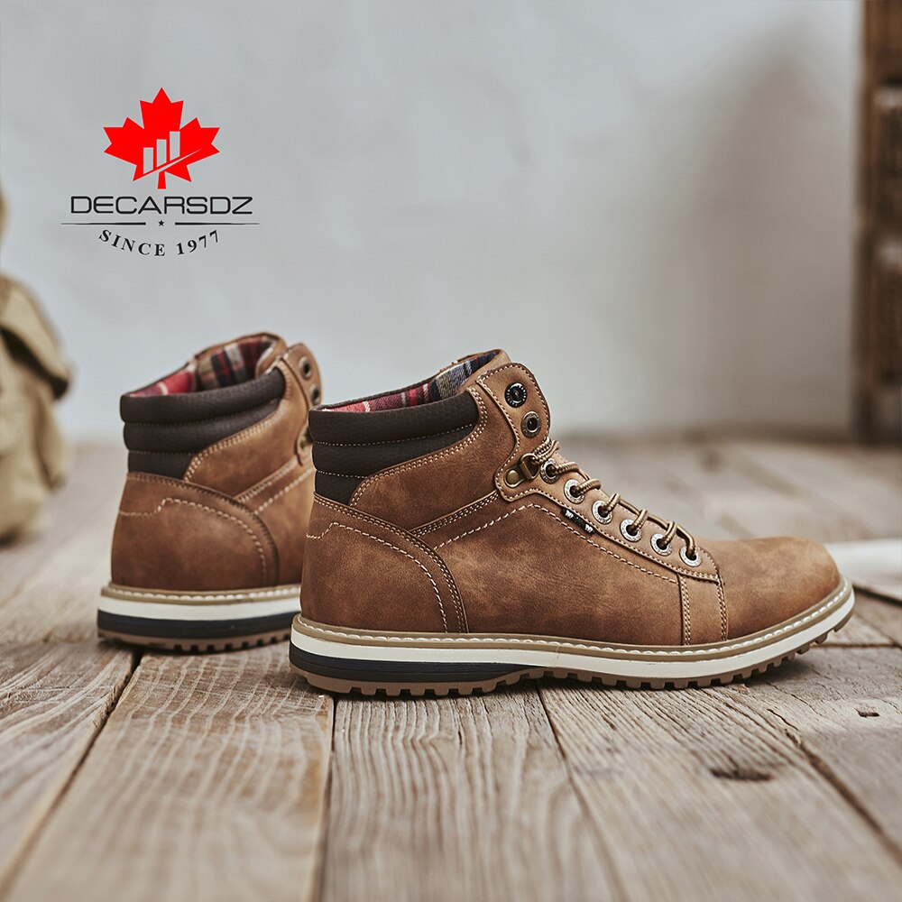 DECARSDZ Men Boots 2021 Spring New Fashion Shoes Man Outdoor Comfy Classic Male Shoes Durable Outsole Men Casual Boots