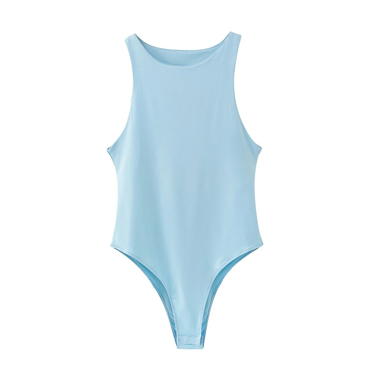 Yimunancy 5 Colors Sleeveless Bodysuit Women Solid Seamless Bodycon Bodysuit 2020 Women Ladies Skinny Bodysuit Summer Overalls