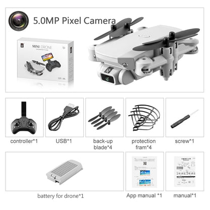 Drone 4k HD Wide Angle Camera 0.3MP/5.0MP/4K HD Cameras Mini Drone LS-MIN Dron Camera Quadcopter Height Keep Drones Toys Gifts