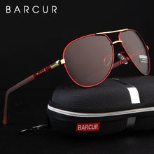 Load image into Gallery viewer, BARCUR Aluminum Vintage Men&#39;s Sunglasses Men Polarized Coating Classic Sun Glasses Women Shade Male Driving Accessories Eyewear
