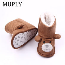 Charger l&#39;image dans la galerie, Baby Winter Boots Infant Toddler Newborn Cute Cartoon Bear Shoes Girls Boys First Walkers Super Keep Warm Snowfield Booties Boot
