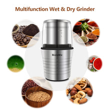 Load image into Gallery viewer, BioloMix 2-in-1 Wet and Dry Double Cups 300W Electric Spices and Coffee Bean Grinder Stainless Steel Body and Miller Blades
