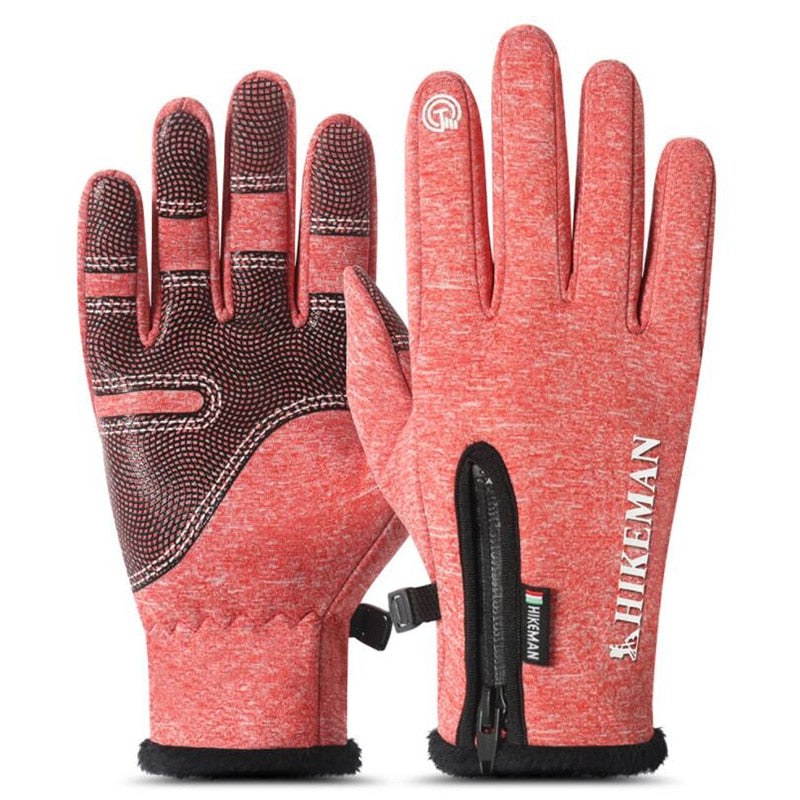CUHAKCI Winter Mittens Touched Screen Gloves Waterproof Men Women Warm Windproof Bicycle Anti Slip Ski Cycling Glove
