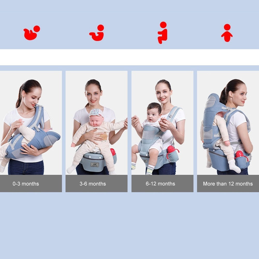 Ergonomic Baby Carrier 15 Using Way Infant Baby Hipseat Carrier Front Facing Ergonomic Kangaroo Baby Wrap Sling Travel 0-48 Months