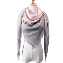 Load image into Gallery viewer, Designer 2020 knitted spring winter women scarf plaid warm cashmere scarves shawls luxury brand neck bandana pashmina lady wrap
