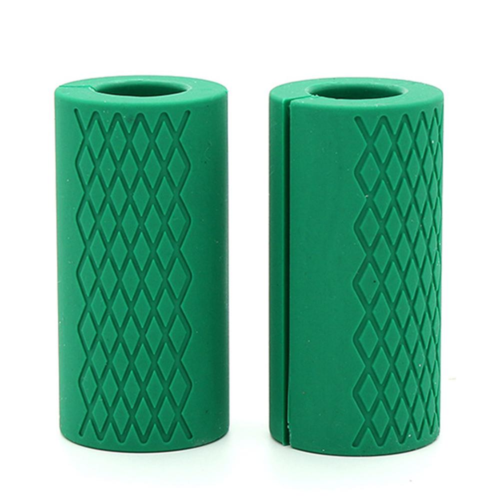 1 Pair Dumbbell Thick Bar Handles Gym Weightlifting Support Silicon Anti-Slip Protect Pad Body Building Fitness Equipment