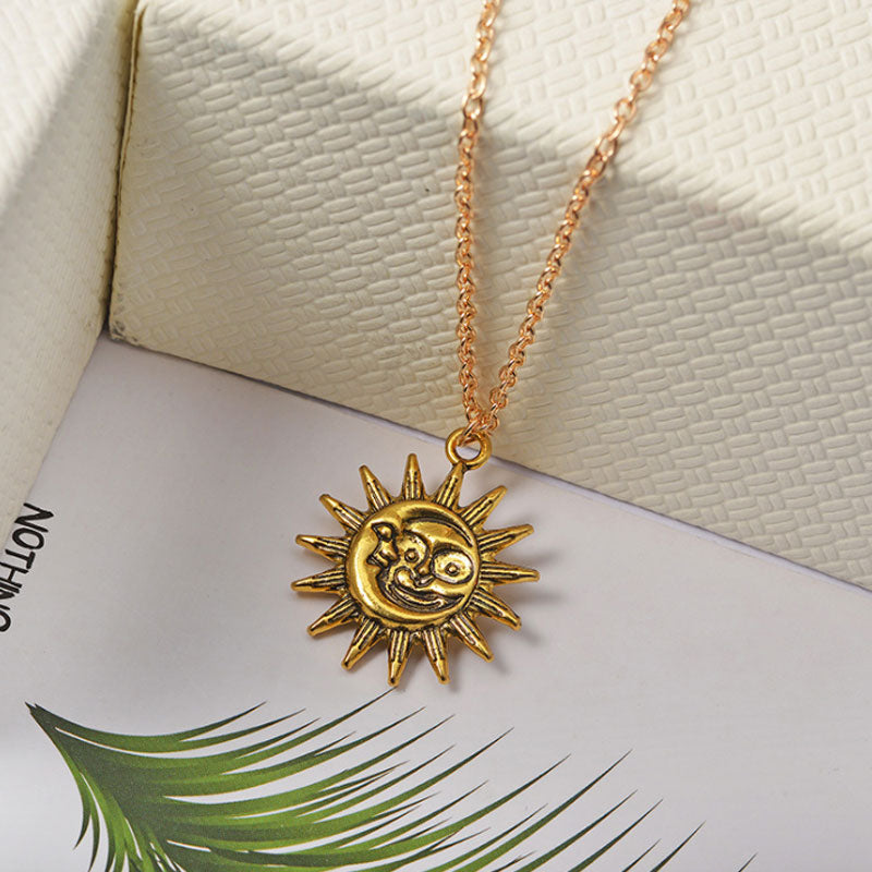 Smiley Face Sun Necklace