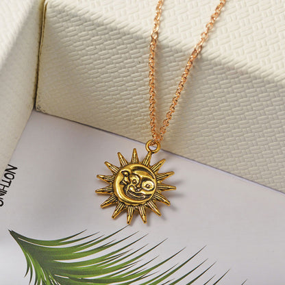 Smiley Face Sun Necklace