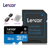 将图片加载到图库查看器，Lexar 633X New Original 95mb/s Micro SD card 512GB 128g 256GB SDXC SDHC Memory Card Reader Uhs-1 For Drone Gopro Sport Camcorder
