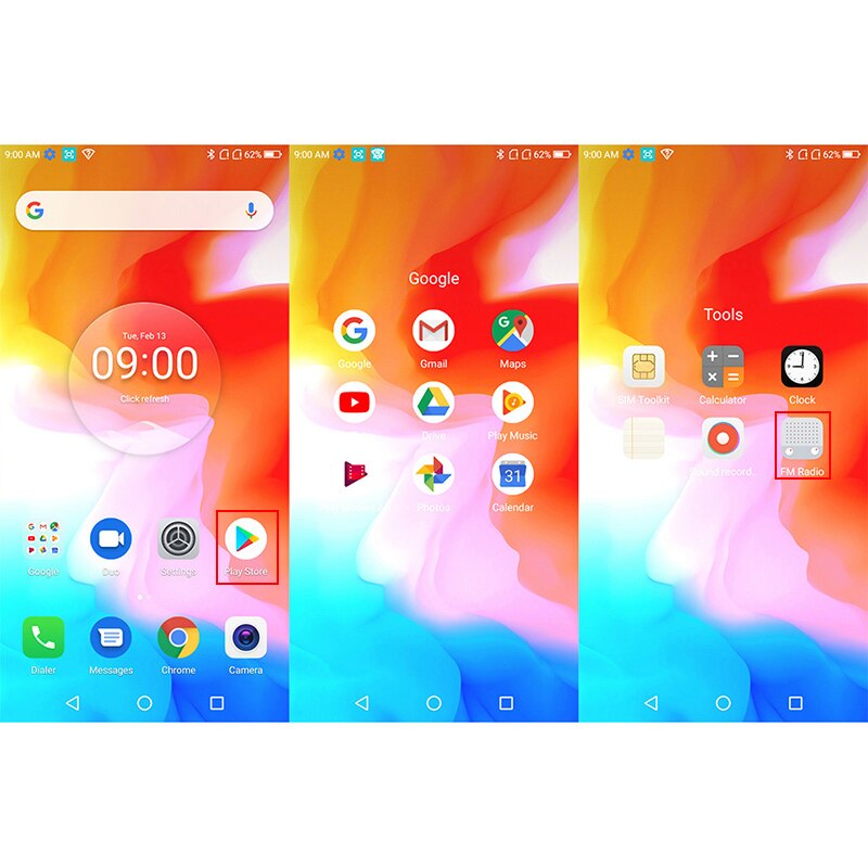 HOMTOM H5 3GB 32GB Mobile Phone 3300mAh Fast Charge Android8.1 5.7" Face ID 13MP Camera MT6739 Quad Core 4G FDD-LTE Smartphone