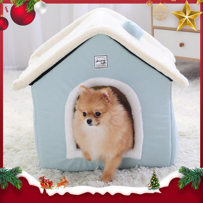 HOOPET Dog House Indoor Warm Kennel Pet Cat Cave Nest Rabbit Nest Washable Removable Mat Cozy Sleeping Bed For Cats