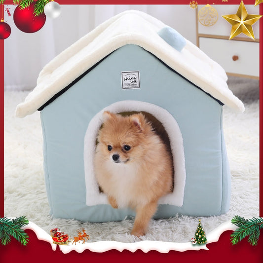 HOOPET Dog House Indoor Warm Kennel Pet Cat Cave Nest Rabbit Nest Washable Removable Mat Cozy Sleeping Bed For Cats