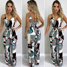 Load image into Gallery viewer, Women&#39;s Summer Boho Floral Girls Loose Solid Jumpsuit Harem Trousers Ladies Overall Pants Casual Playsuits Plus Size Bohemian Jumpsuit
