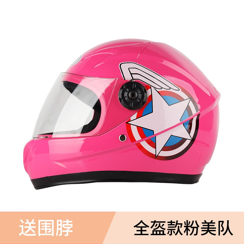 HOT Sale Cheapest Price Kids baby Helmets safe full face children motorcycle bicycle muffler cartoon