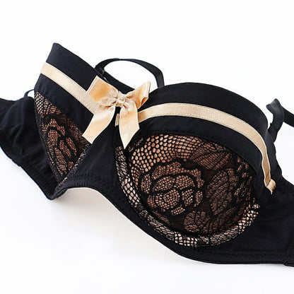 CINOON 2019 NEW Lace Bow Lingerie Set 1/2 Cup Sexy Intimates Push Up Bra Set Underwear Floral Embroidery Lace Women Bra Panty