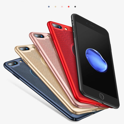 Ultra Slim Phone Case For iPhone 6 6s 7 8 Plus Hollow Heat Dissipation Case Hard PC For iPhone 5 S SE 11 12 Pro XR X XS MAX i12