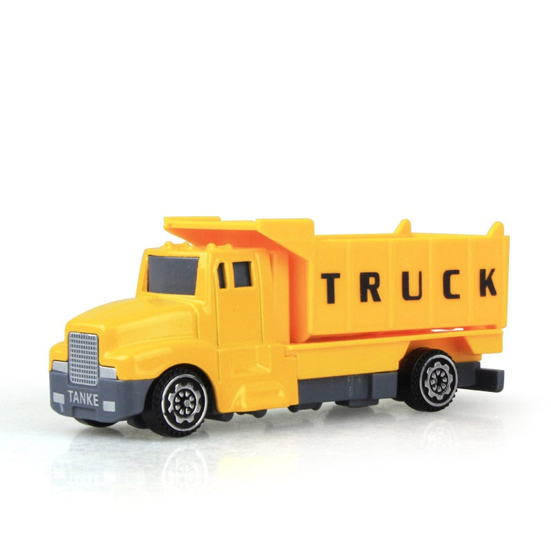 Jenilily Mini Diecast Car Construction Vehicle Engineering Car Excavator Dump Roller Truck Model Toys Lot for Children Adult