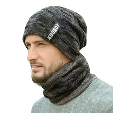 Charger l&#39;image dans la galerie, Winter Men Knitted Hat Headgear Bib suit Caps Plus Velvet Thick Wool Hat Autumn And Winter Knit Hat czapka zimowa sombrero mujer
