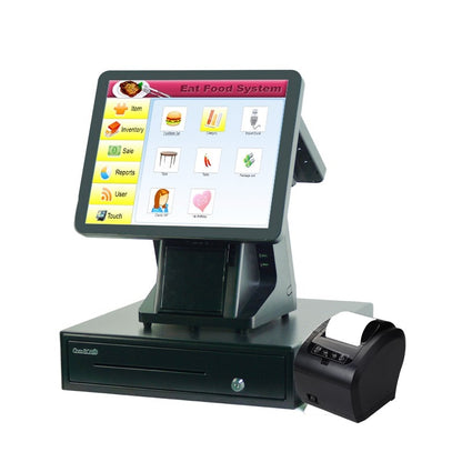 Android Dual Screen POS Terminal/POS System Cash Register POS All-in One Printer Retail Store/Restaurant