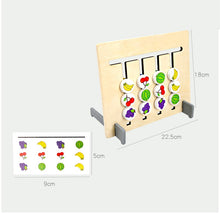 Cargar imagen en el visor de la galería, Montessori Toy Colors and Fruits Double Sided Matching Game Logical Reasoning Training Kids Educational Toys Children Wooden Toy
