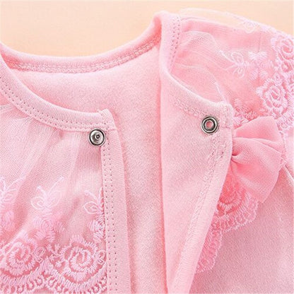 Lawadka 100%Cotton Baby Coat Girl Bow Lace Princess Baby Coat Newborn Wedding Birthday Party Baby Girls Outerwear Baby Clothes