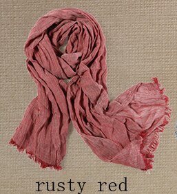 Fashion Classic Retro Scarf Cotton linen lady Men Autumn Multifunctional Soft warm long scarf Multicolor Tassel scarves 72*196cm